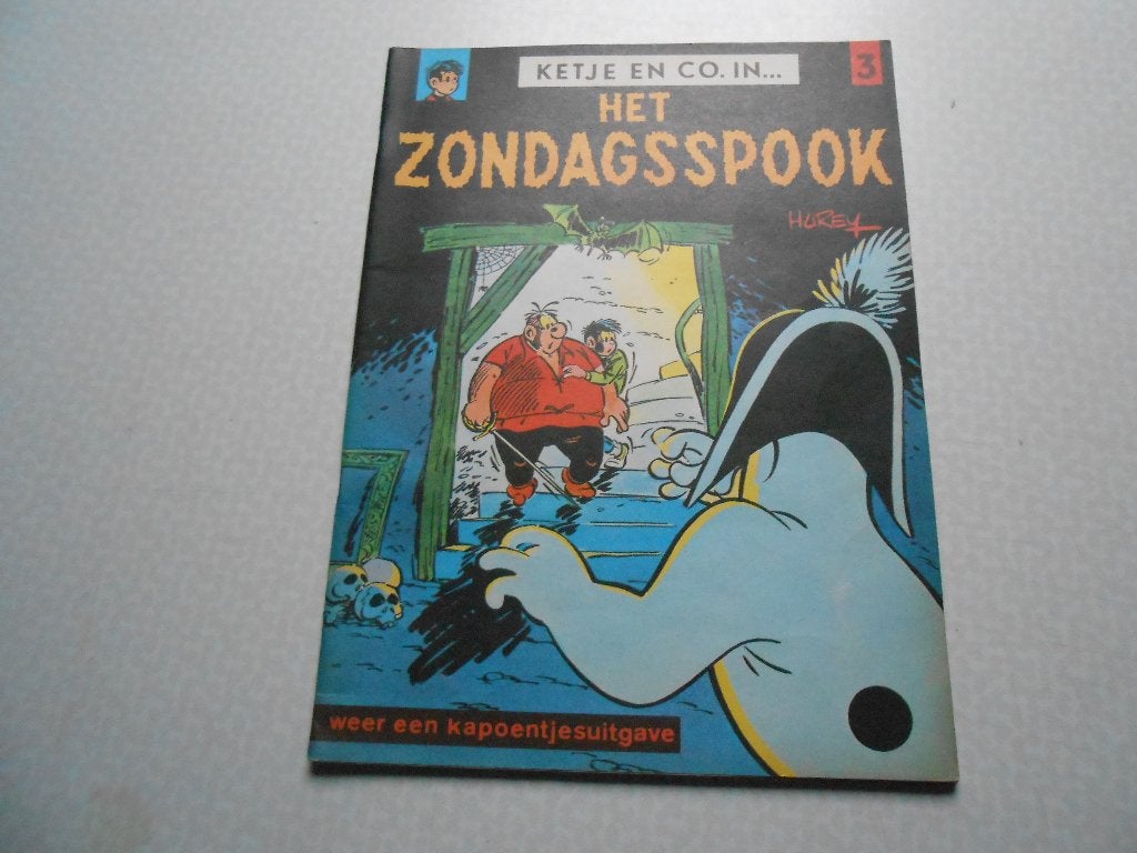 Ketje en Co 3 Het zondagsspook 1968 1 ste druk., Gelezen, Hurey, Eén stripboek, Ophalen of Verzenden