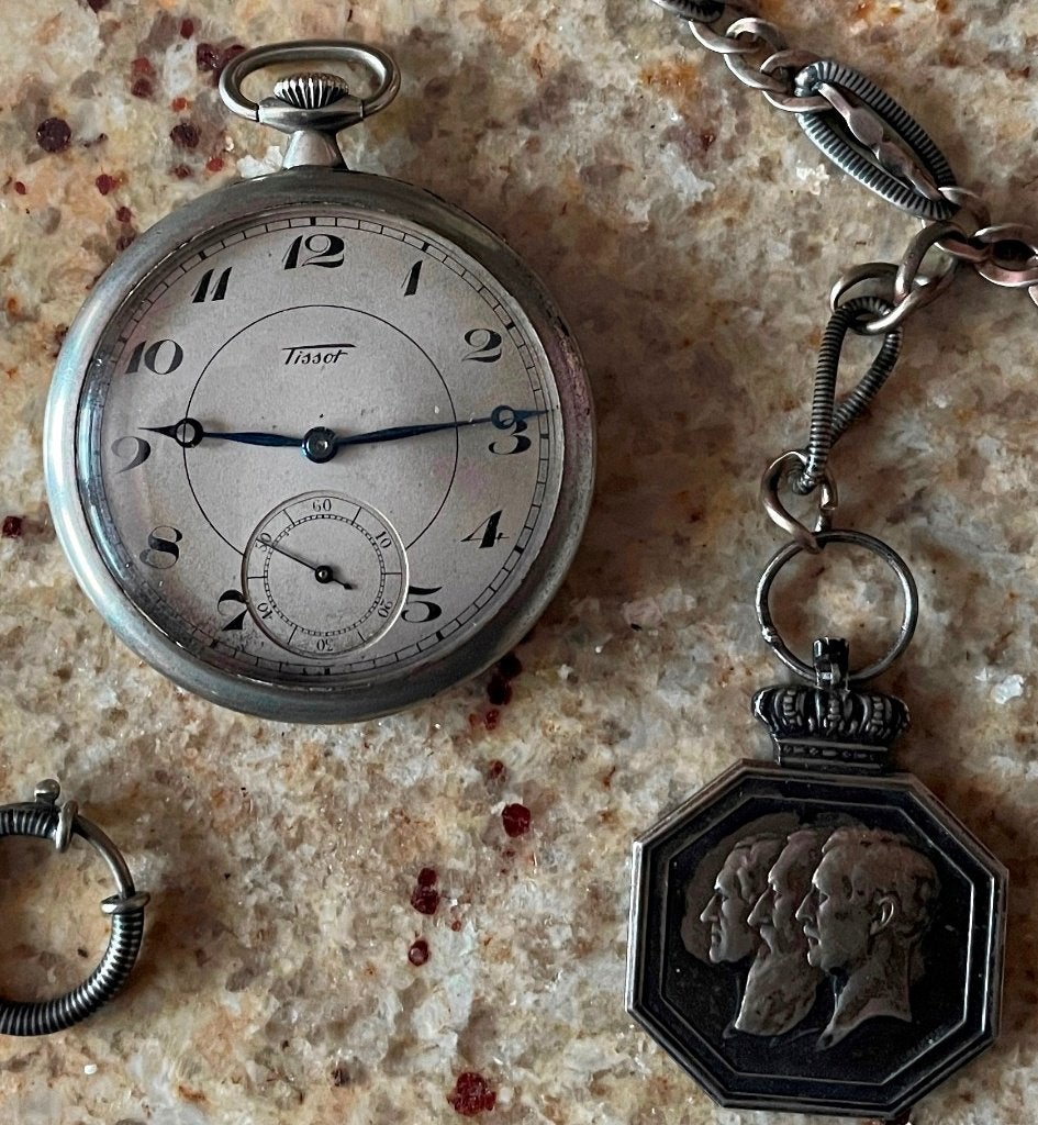 TISSOT horloge met 3 koningen van de BELGEN, Ophalen, Zakhorloge, Rolex, Overige materialen
