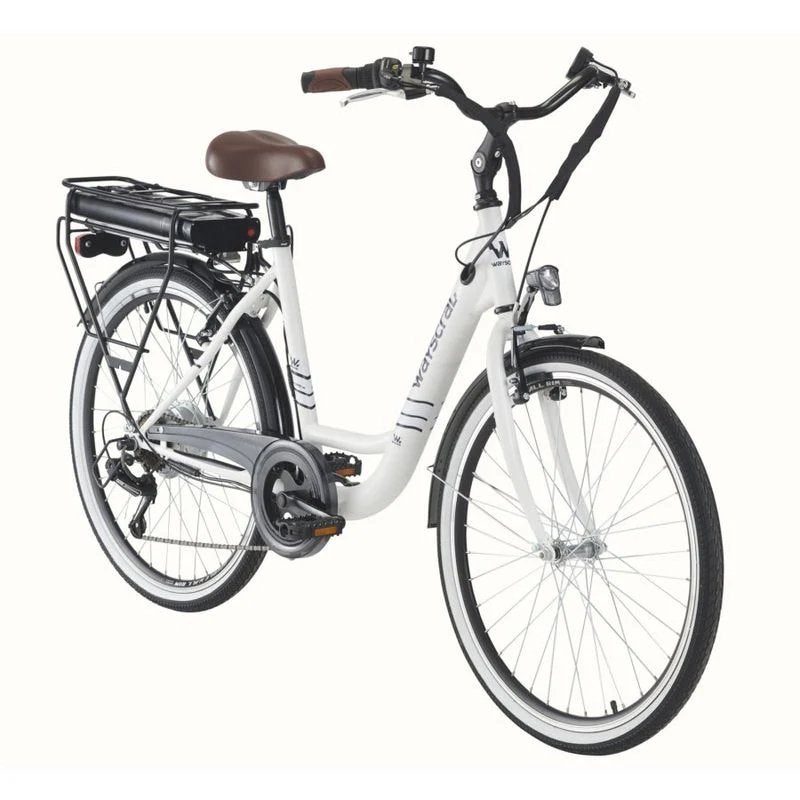 Elektrische dames fiets wit, Fietsen en Brommers, Ophalen, Zo goed als nieuw, Overige merken