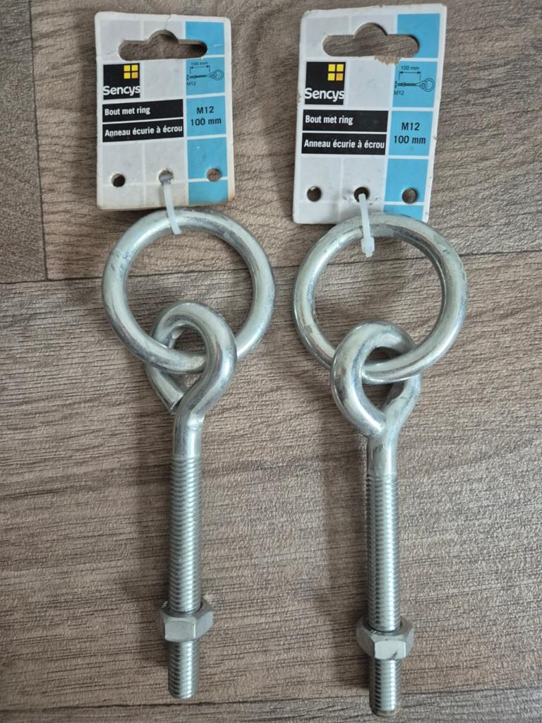 Nouveau boulon annulaire Sencys M12 x 100 mm (galvanisé), Enlèvement ou Envoi, Neuf, Boulons ou Écrous
