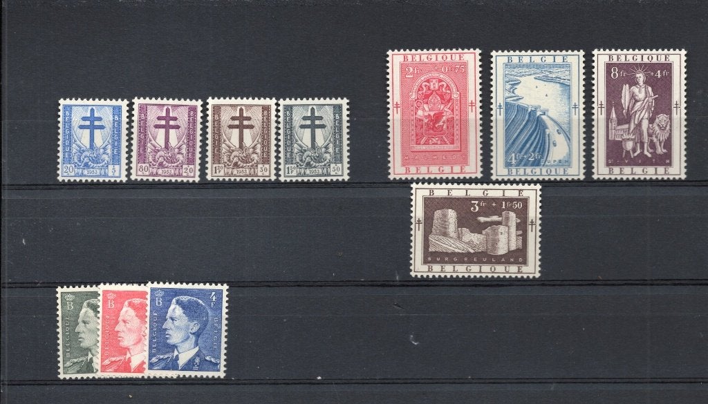 België   900/7 en 909/11  MNH XX  1952/3, Verzenden, Postfris, Postfris
