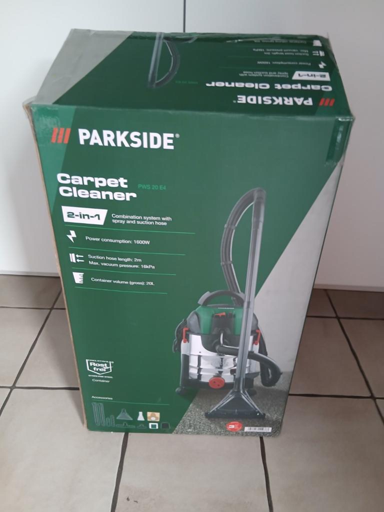 Tapijtreiniger 1600 watt 1 keer gebruikt, Ophalen