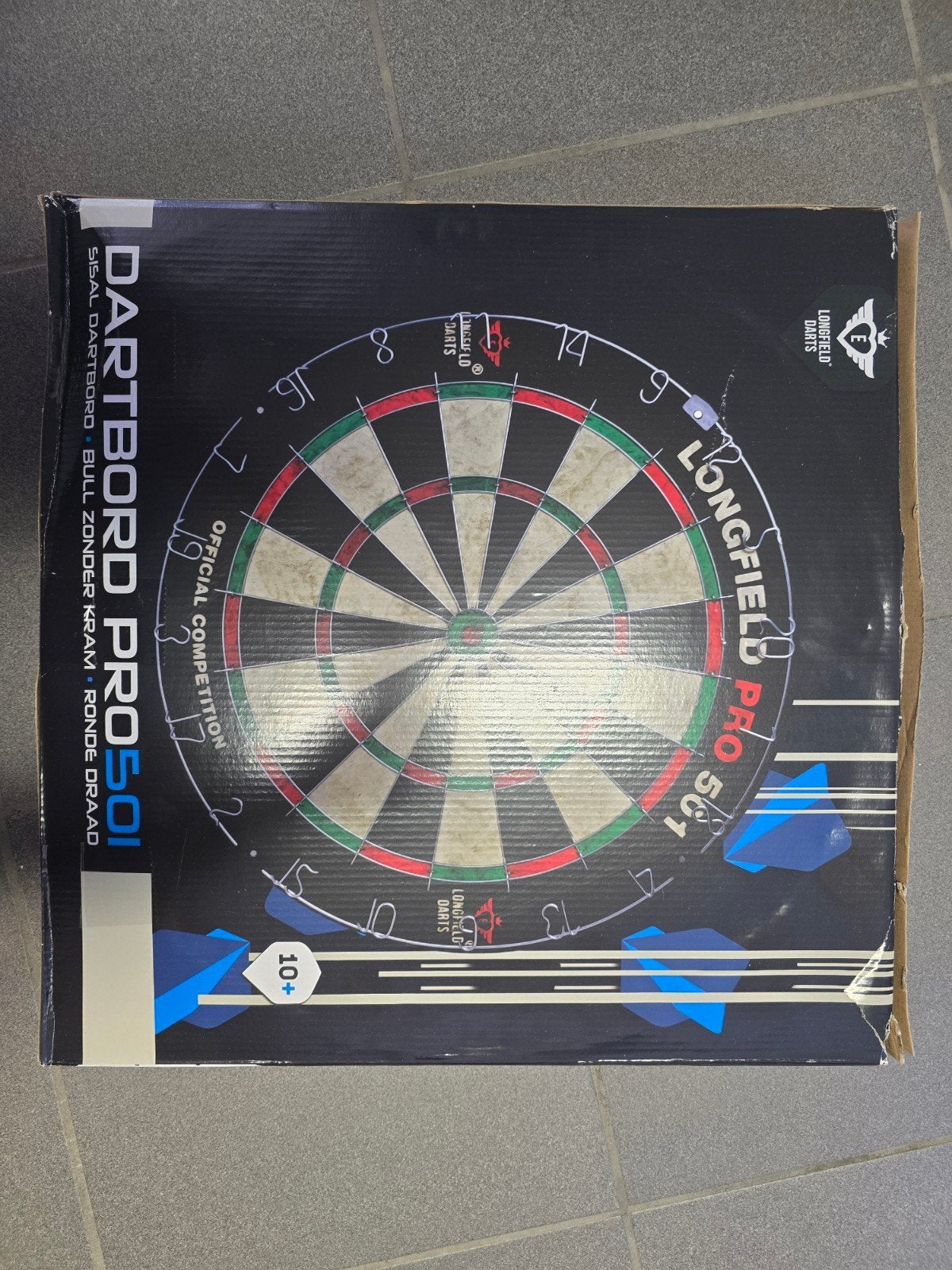 Nieuw dartbord pro 501 Longfield nog in de verpakking, Ophalen, Dartbord