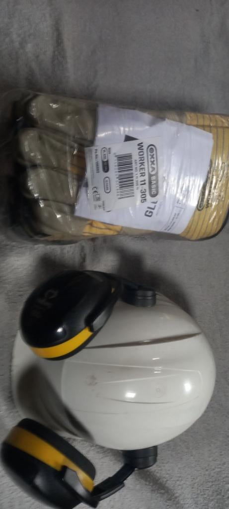 Helm en handschoenen, Bricolage & Construction, Protecteurs auditifs, Enlèvement ou Envoi