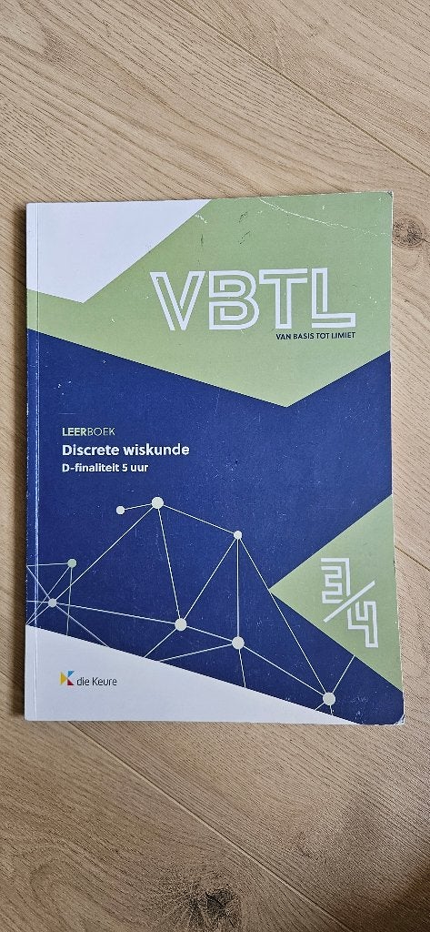 VBTL 3/4 - Leerboek discrete wiskunde D-finaliteit 5 uur, Ophalen of Verzenden, Nieuw, Wiskunde A, Die keure