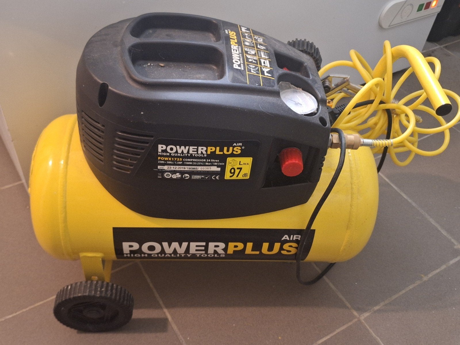 compresseur powerplus, Bricolage & Construction, Compresseurs, Moins de 25 litres, Moins de 200 litres/min, Comme neuf, Enlèvement