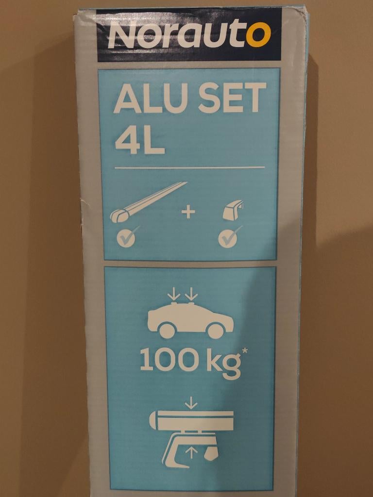 Fietsendrager dak - Norauto aluminium set - nooit gebruikt, Auto diversen, Fietsendragers, Ophalen of Verzenden, Nieuw, Dakdrager