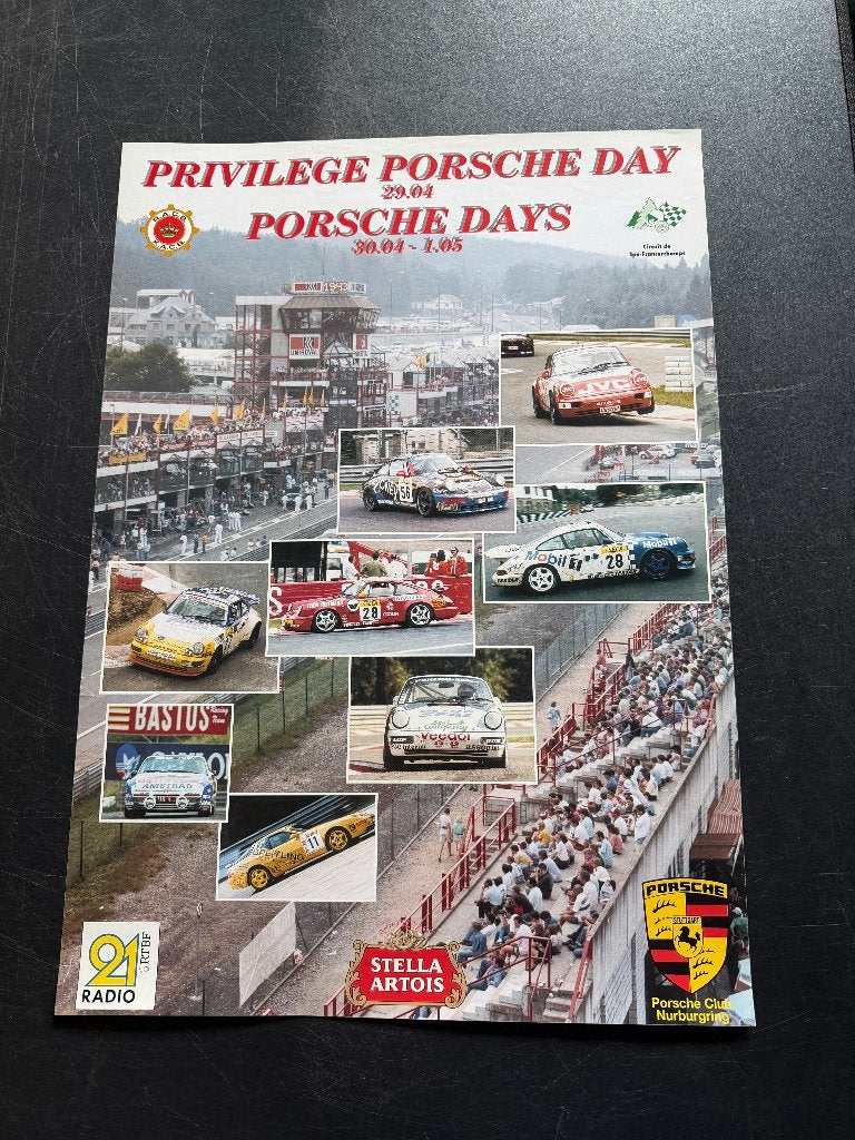 poster Porsche Francorchamps, Verzamelen, Ophalen of Verzenden