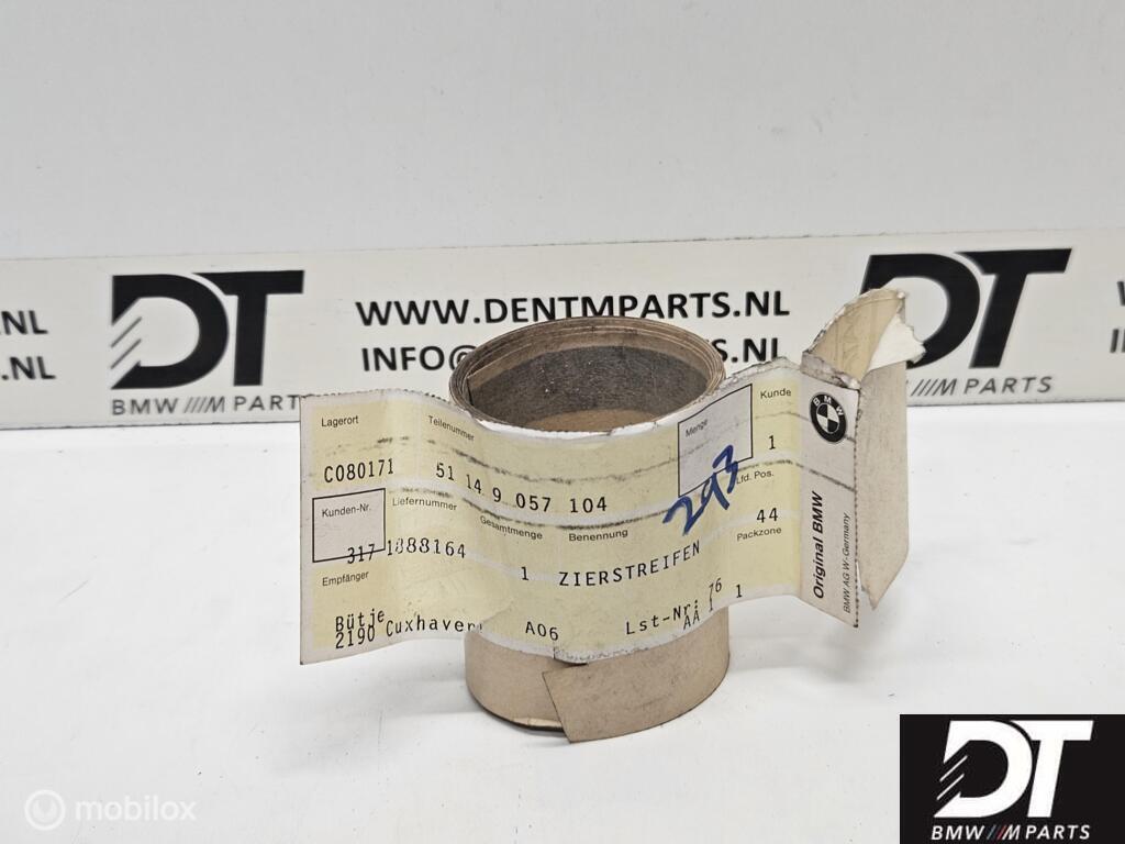 Ornamental strips, black BMW 51149057104, Auto-onderdelen, Nieuw, Ophalen of Verzenden