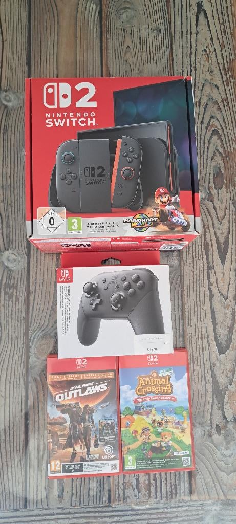 Nieuwstaat: Nintendo switch2 + 2 games + pro controller!!!!!, Enlèvement ou Envoi, Comme neuf, Switch OLED, Avec jeux