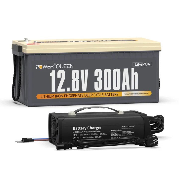 Batteries 300Ah 12.8V PowerQueen. neuf ! chargeur & garantie, Enlèvement, Neuf
