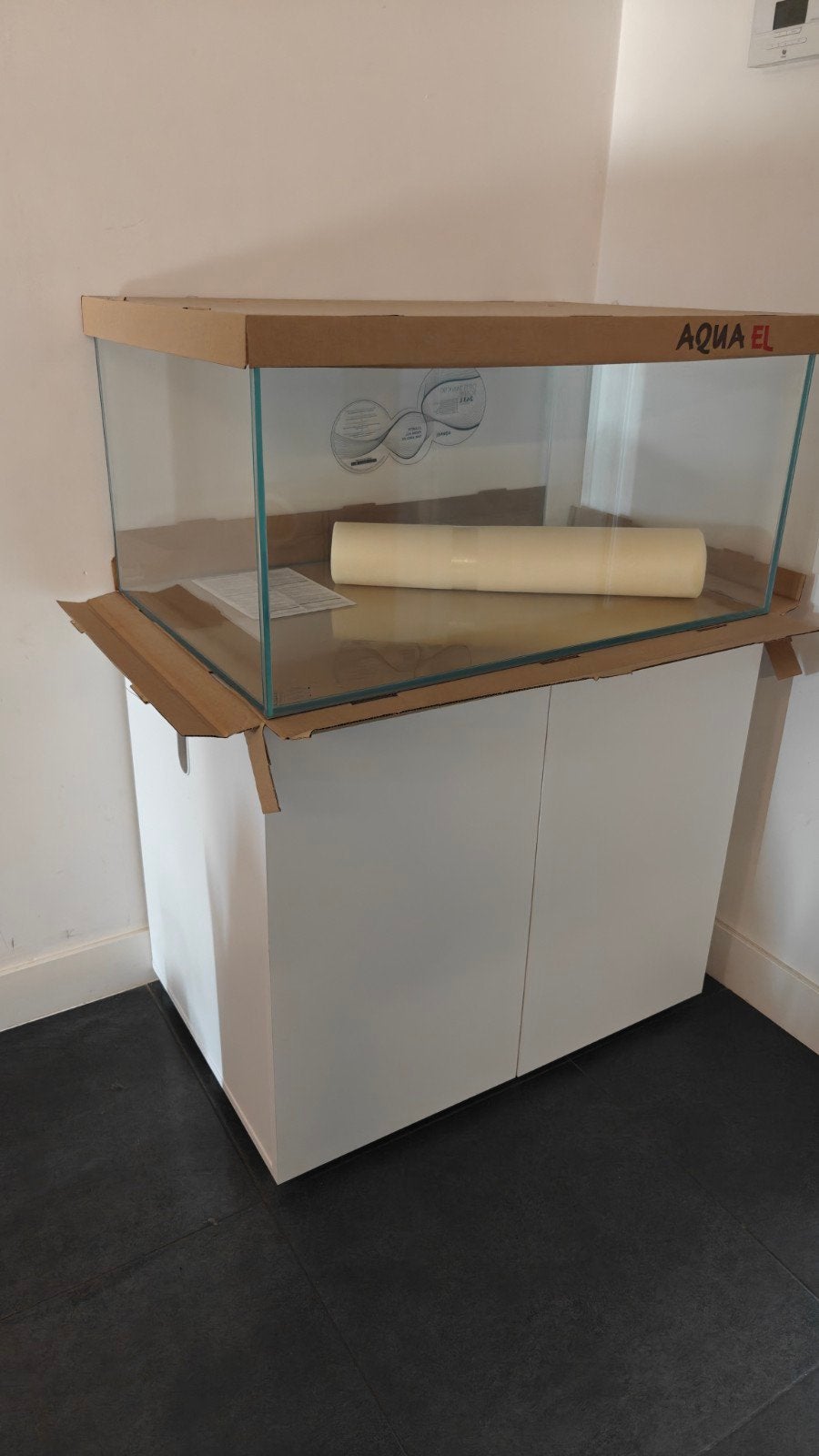 aquarium + cabinet: Aquael Ultrascape 90 x 60 x 45CM, Enlèvement, Neuf, Aquarium vide, Aquael