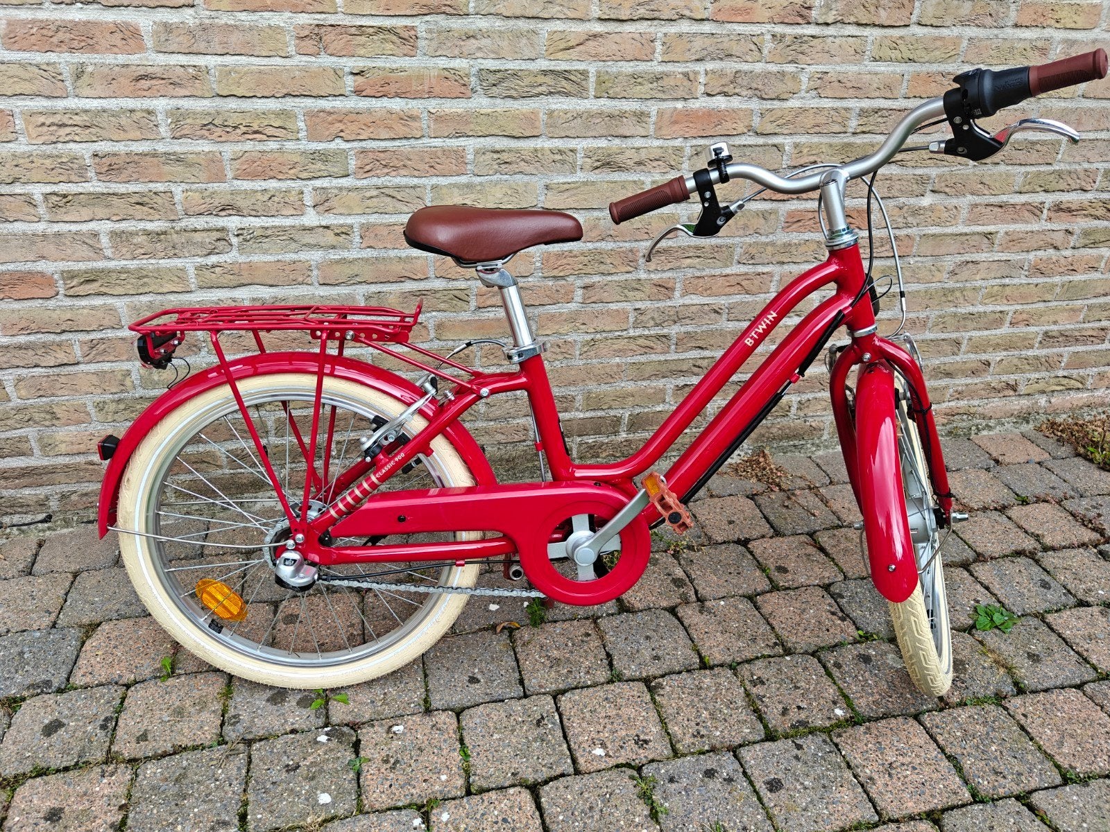Meisjesfiets BTwin 20 inch, nieuwstaat, Fietsen en Brommers, Ophalen, Velgrem, B-TWIN, Versnellingen