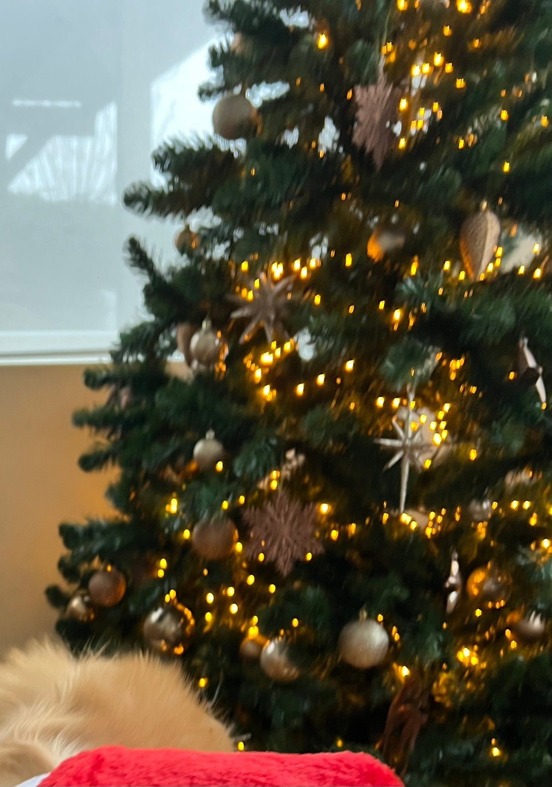 Kerstboom 180cm + volledige set versiering, Ophalen, Gebruikt