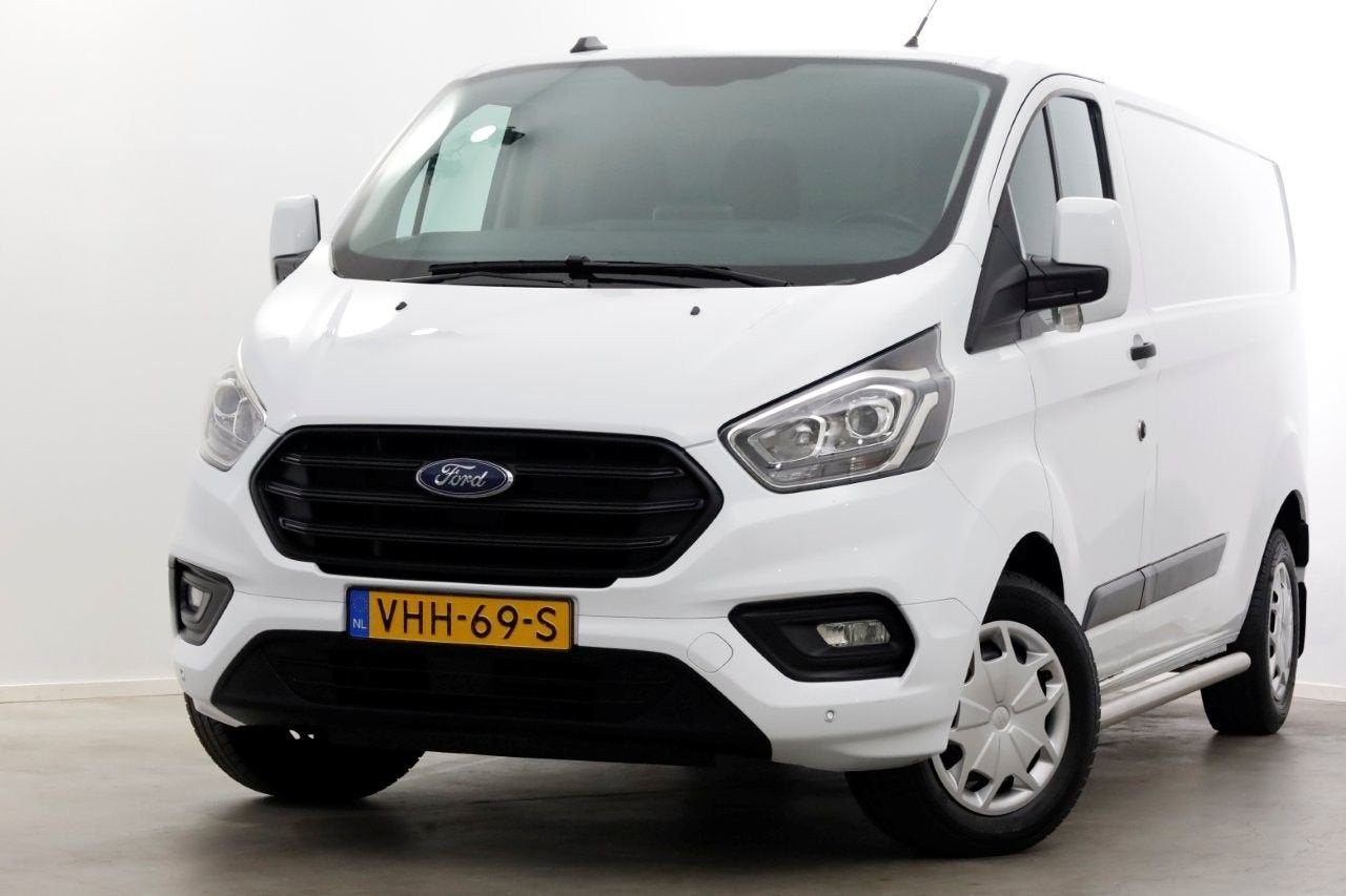 Ford Transit Custom 320 2.0 TDCI 130pk L2H1 Trend Airco/Navi, Auto's, Parkeersensor, Wit, Bedrijf, 201 g/km