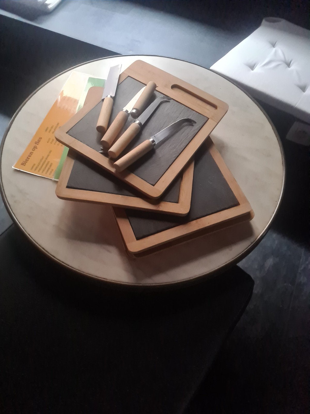 kaasplank en tapasplanken groot, Ophalen