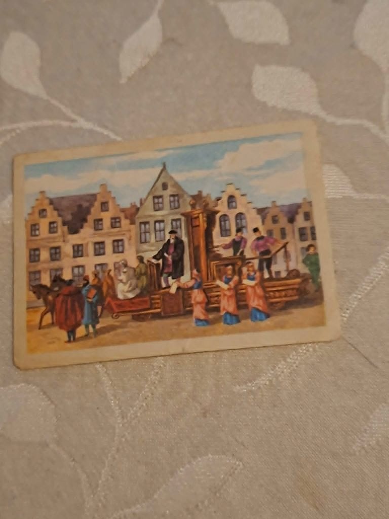 prentje/chromo : praalwagen der drukkers/Chocolade Jacques, Ophalen of Verzenden, Gebruikt, Overige onderwerpen, Prent