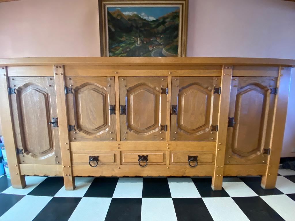 Eiken dressoir  kast, Ophalen, Gebruikt, Eikenhout, 200 cm of meer