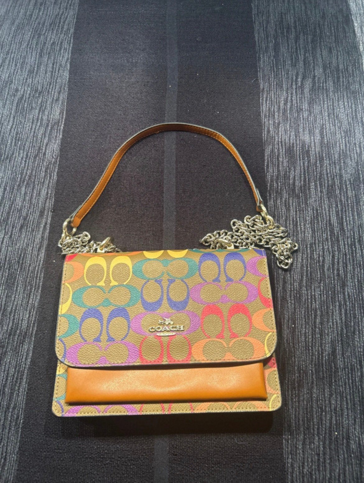 Coach cross-body bag, Ophalen of Verzenden, Zo goed als nieuw, Bruin, Schoudertasje