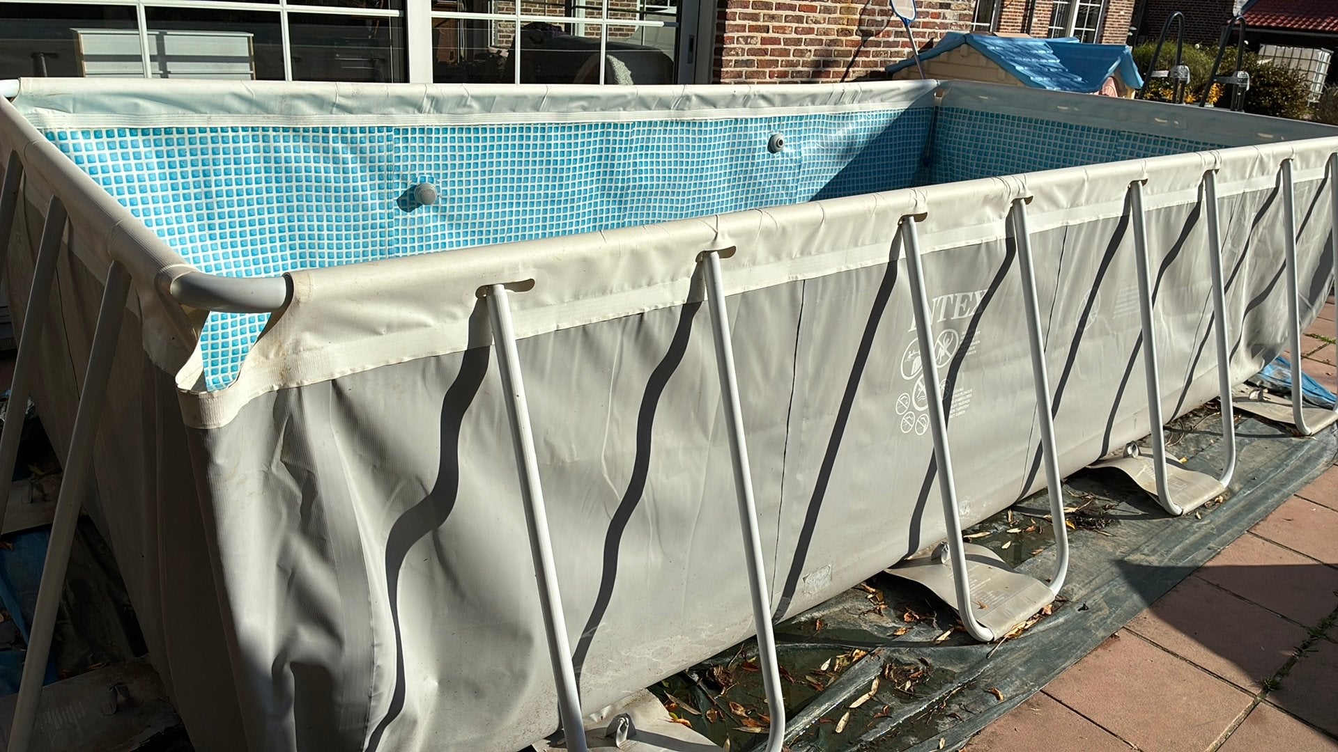 Intex zwembad prism frame 488 x 244 x 107, Tuin en Terras, Ophalen, Zo goed als nieuw