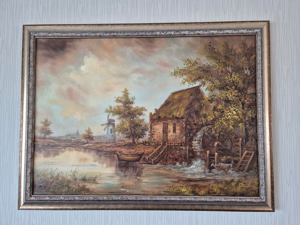 Olieverfschilderij van A.Williams 79x59cm, Ophalen