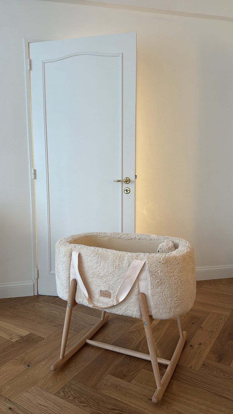 Charlie Crane baby wiegje met support, beige. Kuko., Ophalen, Zo goed als nieuw