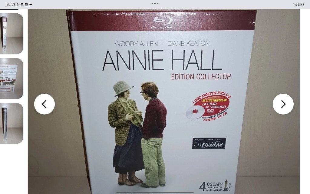 ANNIE HALL (DIANE KEATON, WOODY ALLEN) MEDIABOOK BLU-RAY, CD & DVD, Blu-ray, Envoi, Blu-ray