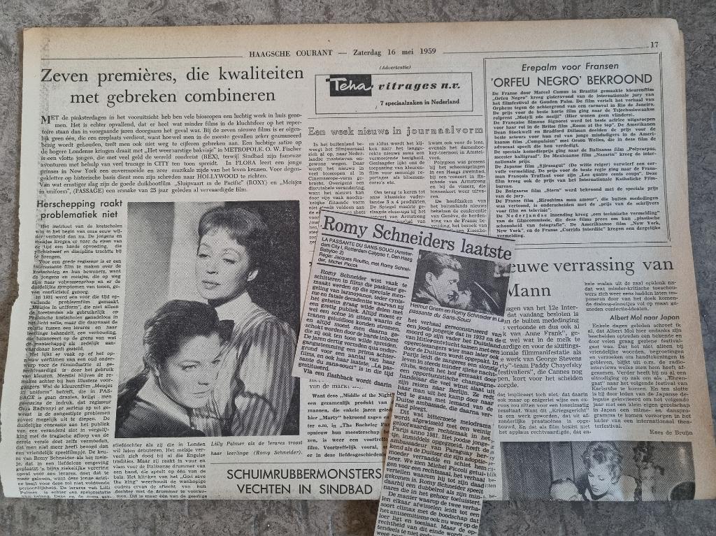 Filmrecensies Romy Schneider (1959 en 1982), Collections, Envoi, Coupure(s)