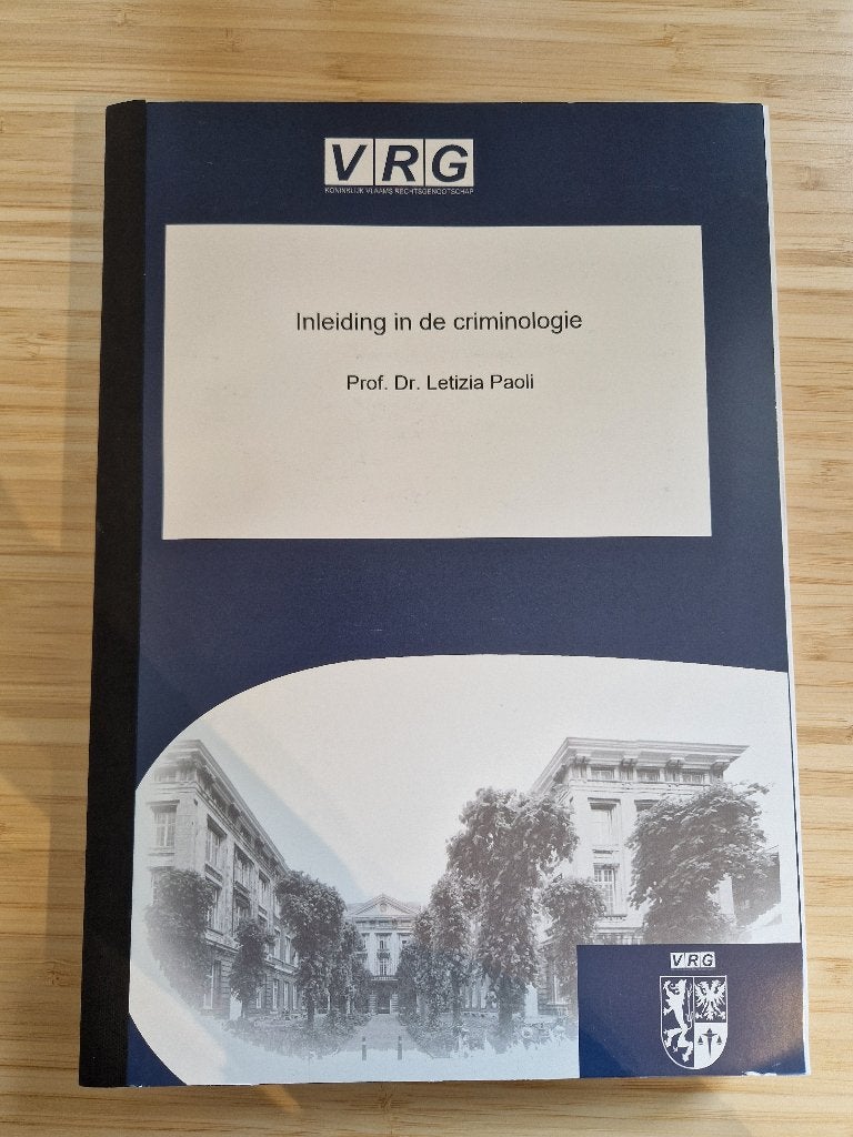 Inleiding in de criminologie, Enlèvement, Comme neuf, Enseignement supérieur, Letizia Paoli