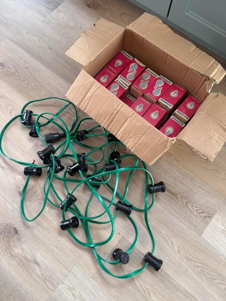Feestverlichting lamp slinger prikkabel lichtsnoer, Tuin en Terras, Ophalen
