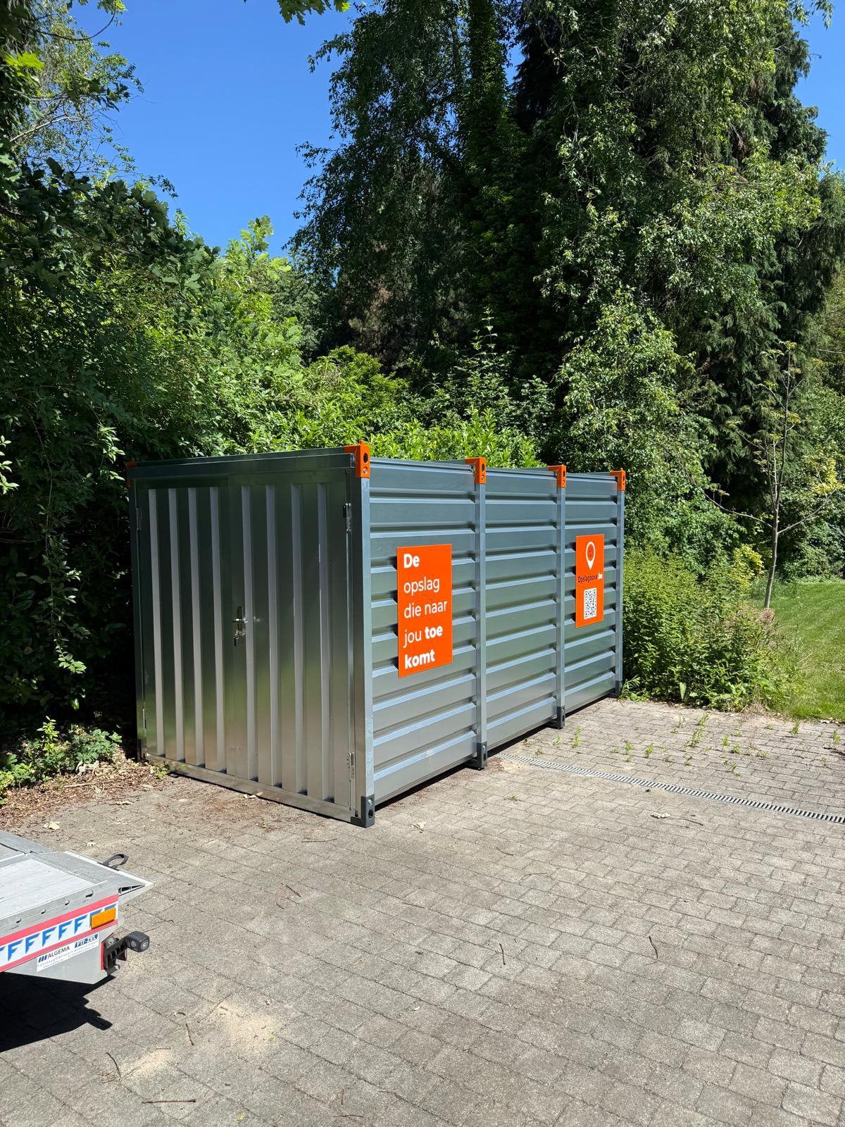 Opslagcontainer of voorlopig tuinhuis, Enlèvement, Comme neuf, Abri de jardin