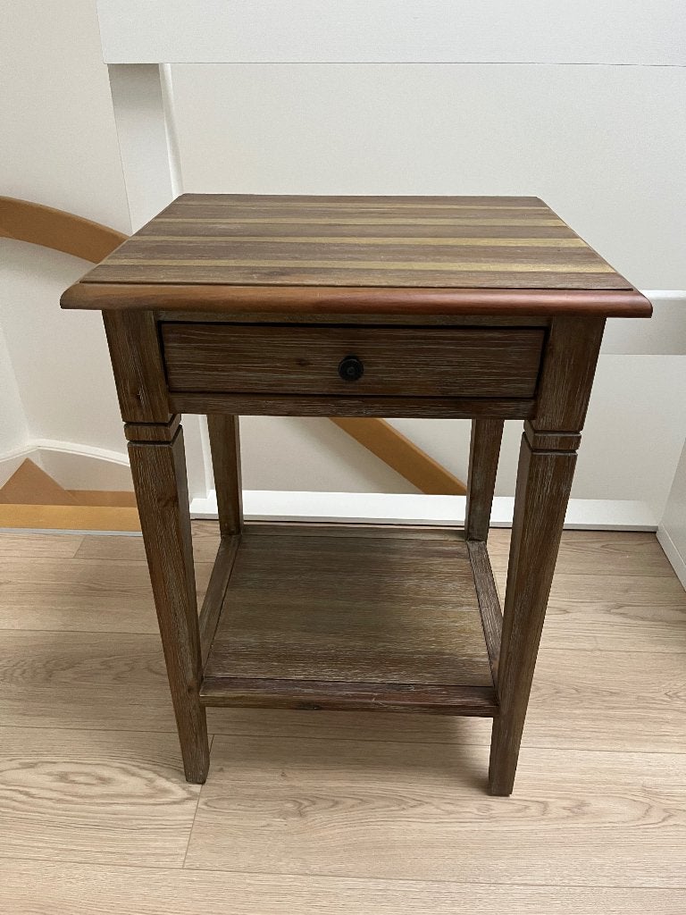 Nachtkastje hout, Ophalen, 55 tot 70 cm, Zo goed als nieuw, 45 tot 65 cm