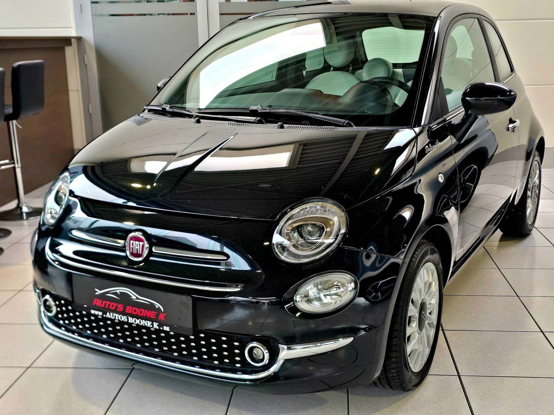 Fiat 500 Dolcevita 500 Mild Hybrid / ️Sportzetels / Nav, Auto's, Gebruikt, Zwart, Bedrijf, Hybride Elektrisch/Benzine