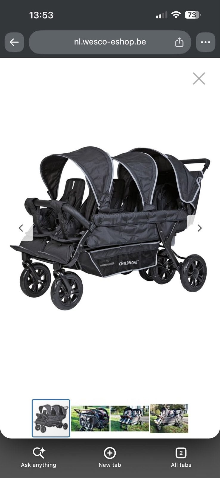 Buggy voor 6 kindjes, Enfants & Bébés, Enlèvement, Comme neuf