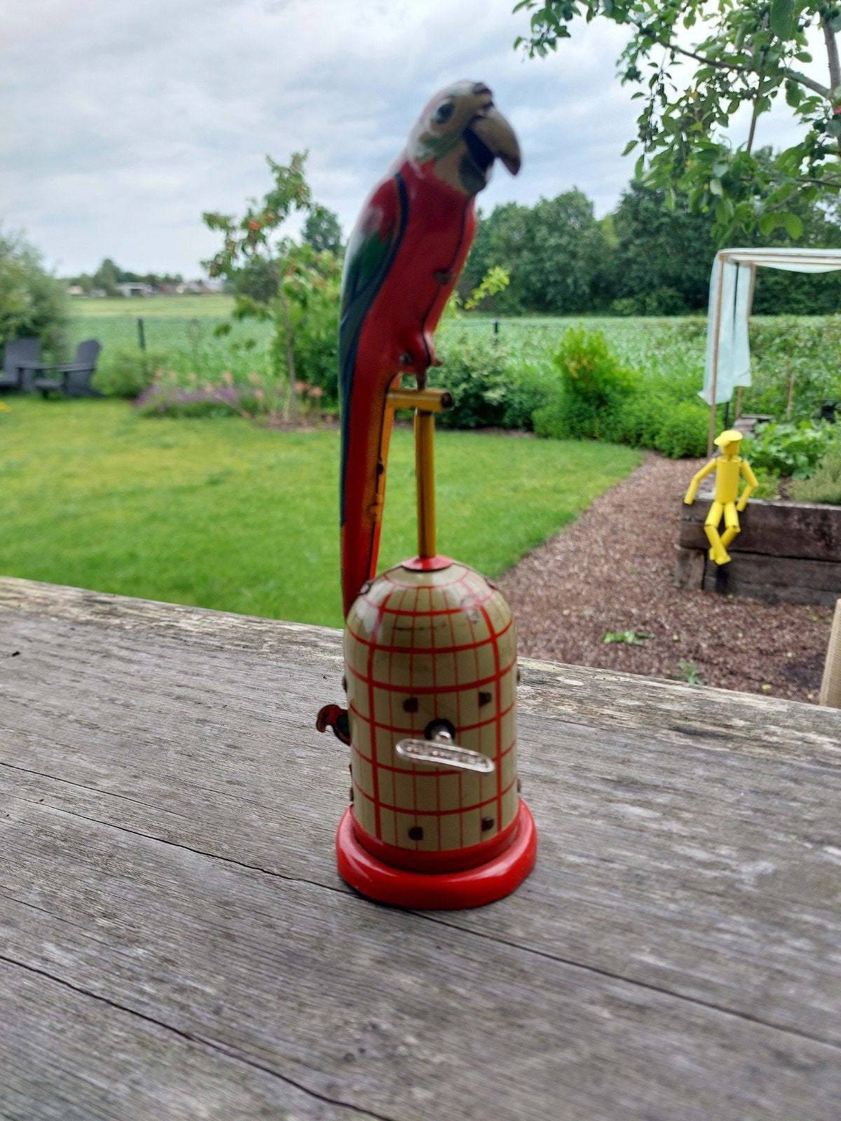 Jouets vintage rares à enrouler en étain - MSB Parrot (DDR), Animaux & Accessoires, Enlèvement ou Envoi
