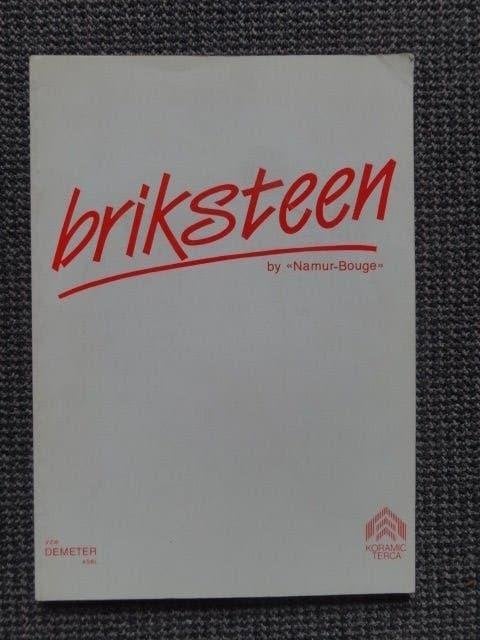 catalogue rare Briksteen by Namur-Bouge de 1988, Livres, Envoi, Utilisé, Autres sujets/thèmes