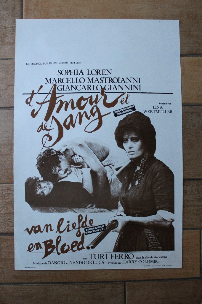 filmaffiche Sophia Loren d'amour et de sang filmposter, Verzamelen, Rechthoekig Staand, Ophalen of Verzenden, Zo goed als nieuw