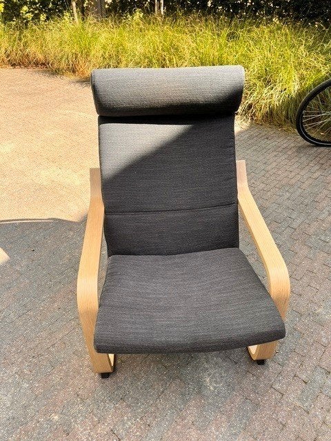 Schommelstoel te koop, 75 à 100 cm, Bois, Comme neuf, Enlèvement
