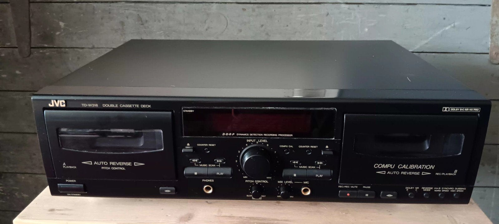 Dubbele Cassette Deck JVC TD-W318, TV, Hi-fi & Vidéo, Decks cassettes, Enlèvement ou Envoi, Double, JVC, Auto-reverse