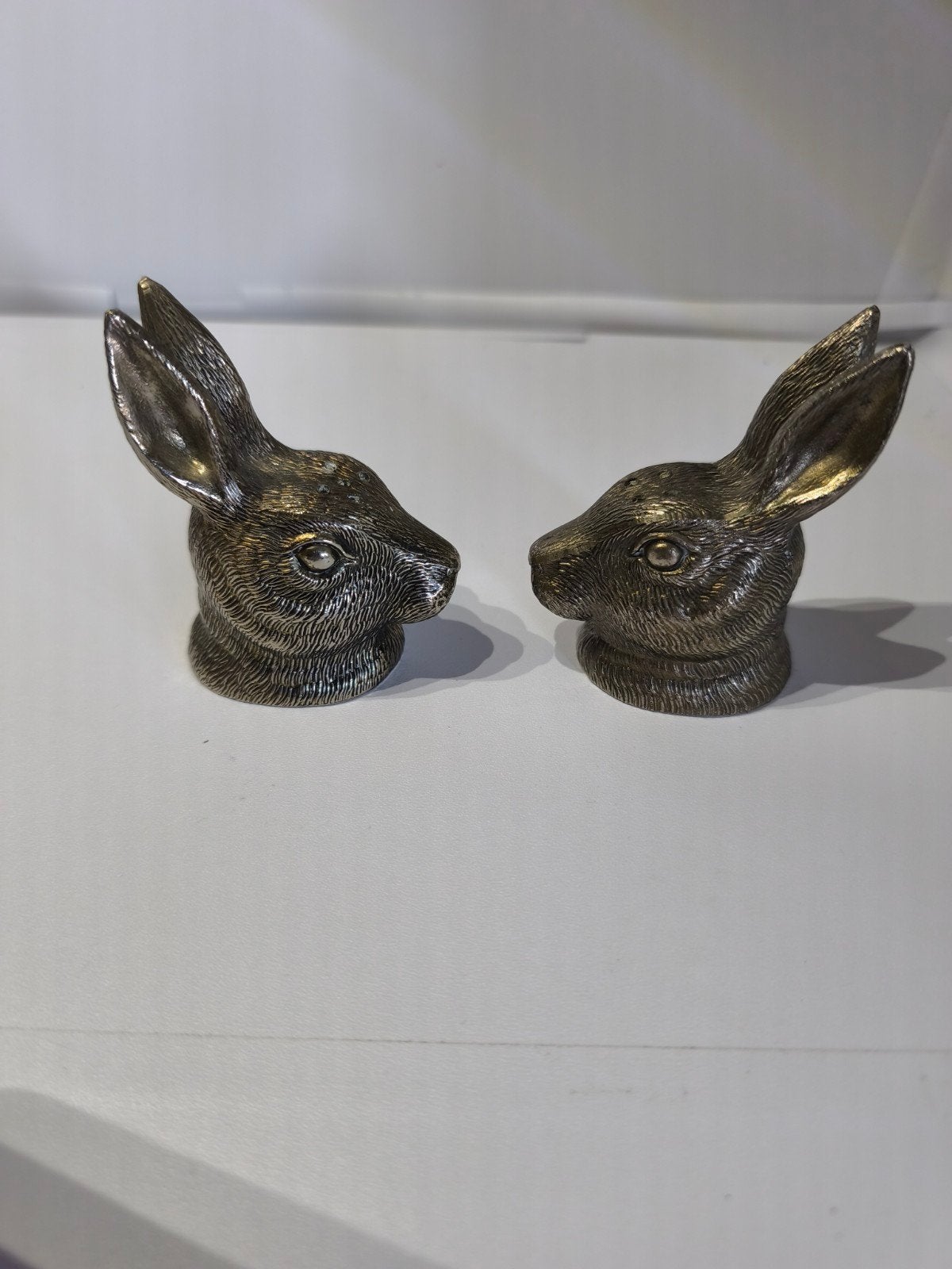 Prachtige Vintage Peper en Zoutstel Konijnenkoppen – Mauro M, Antiek en Kunst, Ophalen of Verzenden