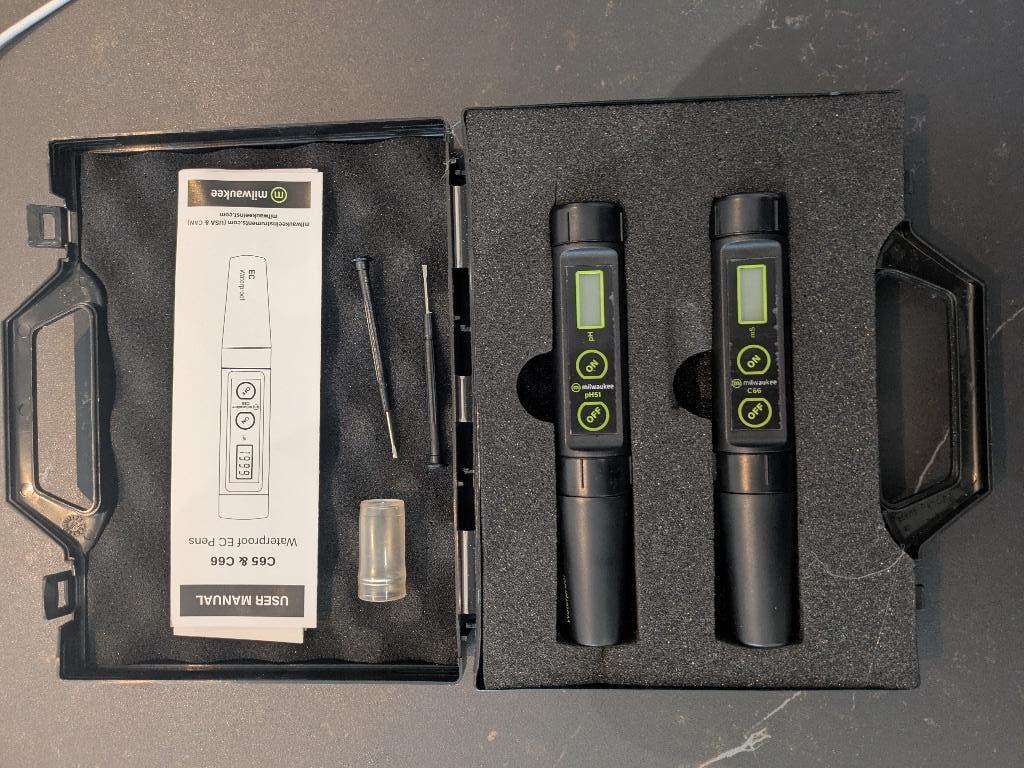 Milwaukee MI5166 pH51 + C66 meter in koffer, Tuin en Terras, Overige Tuin en Terras, Zo goed als nieuw, Ophalen of Verzenden