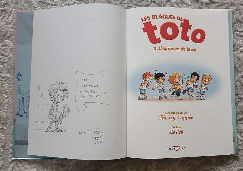 BD Les Blagues de Toto 11 dédicacé Coppée EO, Livres, BD, Une BD, Enlèvement ou Envoi, Neuf, Thierry Coppée
