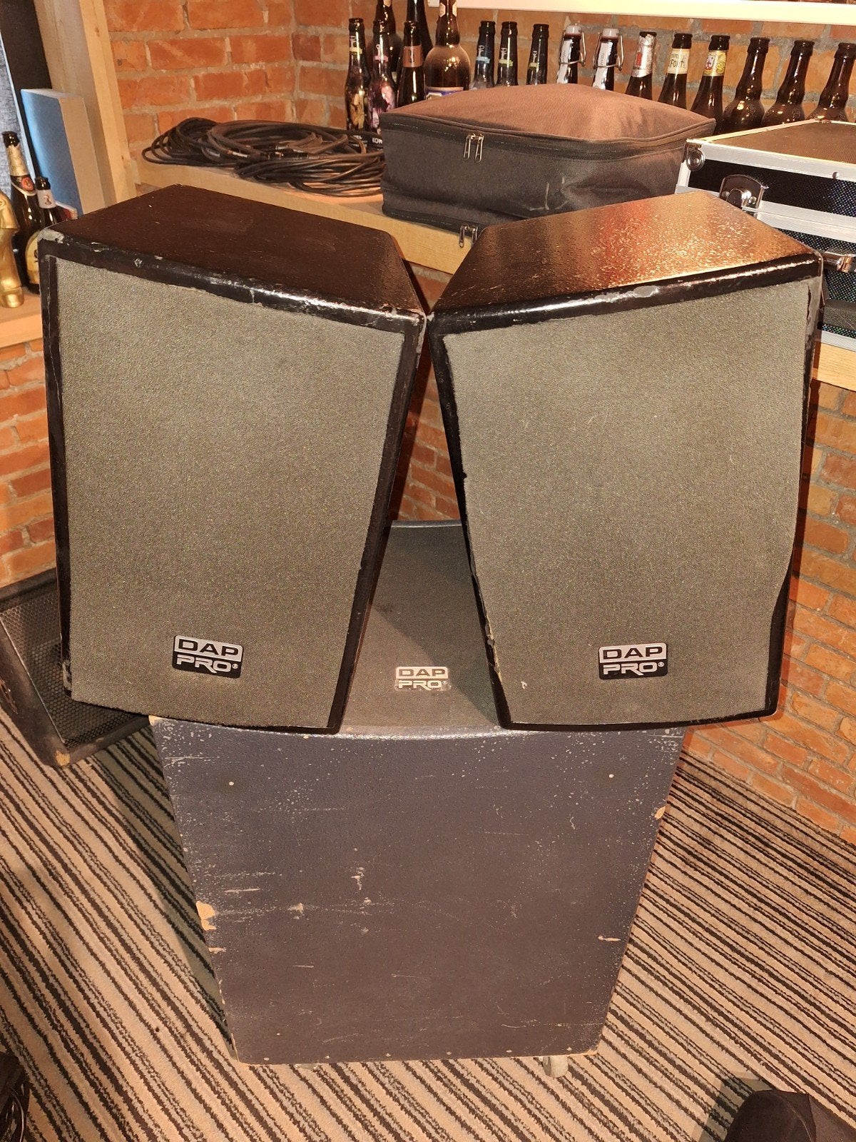 Speakers set DAP Pro Sound mate 1 Subwoofer + 2 tops, Audio, Tv en Foto, Luidsprekerboxen, Gebruikt, Inclusief kabels, Subwoofer