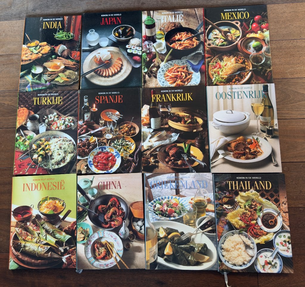 12 kookboeken "Koken In De Wereld" door Time Life, Boeken, Ophalen, Voorgerechten en Soepen, Zo goed als nieuw, Overige gebieden