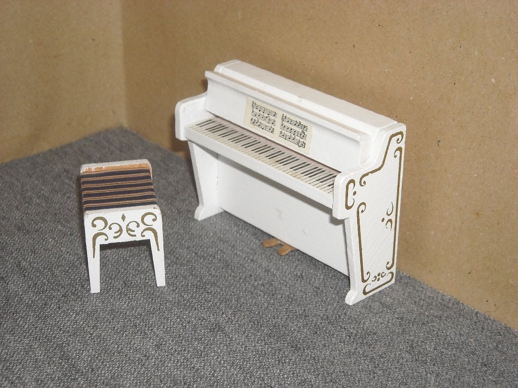 Lundby piano met krukje, Collections, Enlèvement ou Envoi, Utilisé, Maison de poupées
