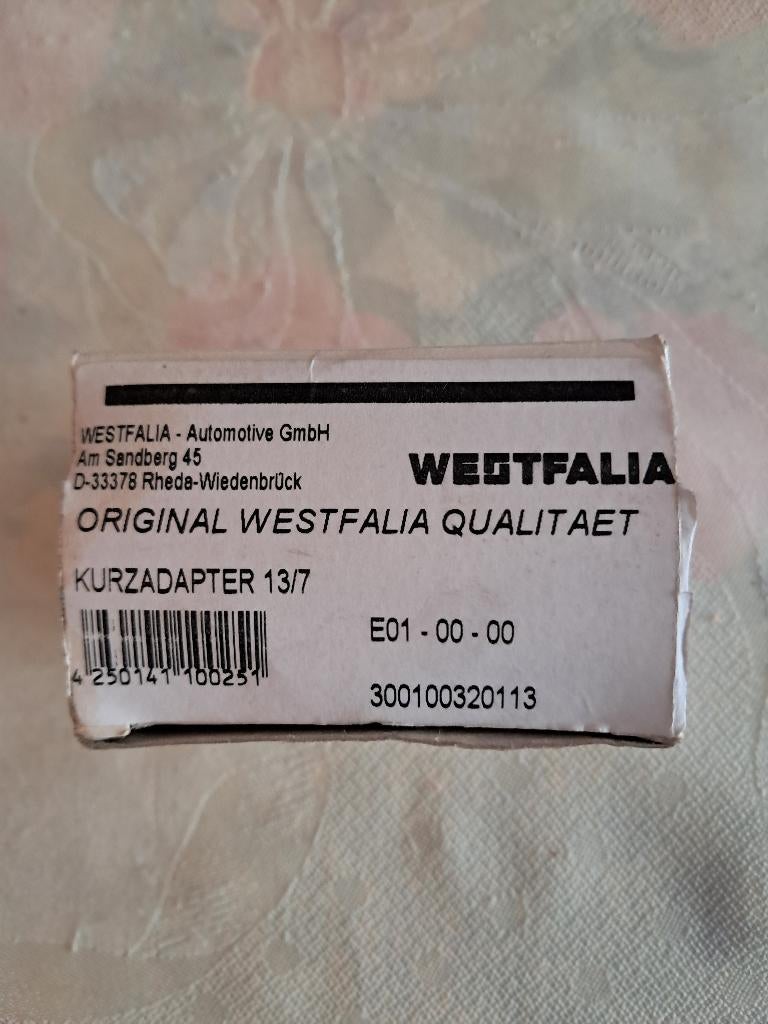 Verloopstekker Westfalia, Ophalen, Gebruikt