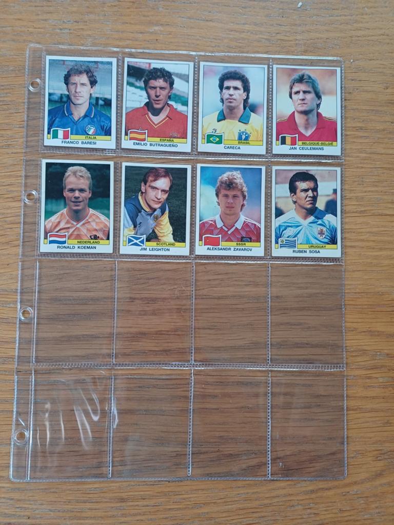 Panini Italia 90 8 stickers  Kelloggs frosties version, Verzenden