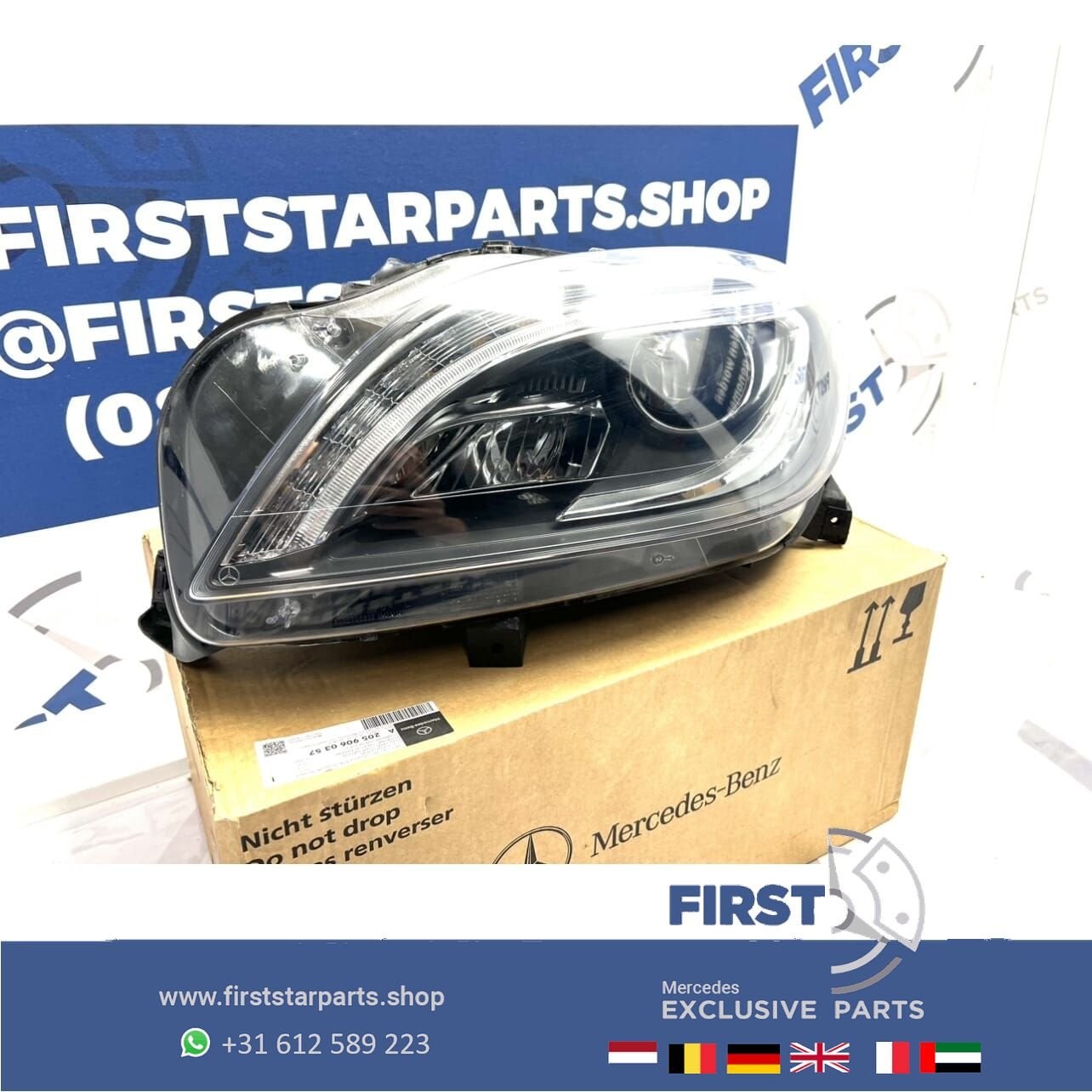 A1668207259 W166 ML ILS LED KOPLAMP LINKS Mercedes 2011-2015, Gebruikt, -, Ophalen of Verzenden, -