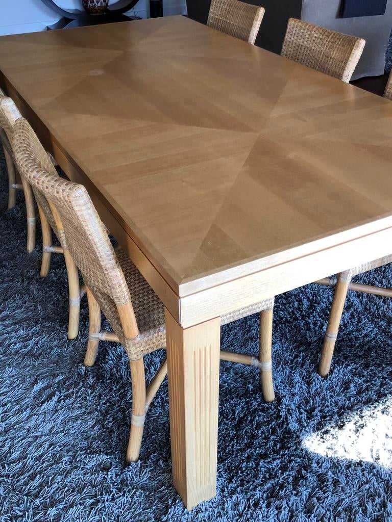 Eettafel in hout uitschuifbaar, Huis en Inrichting, Ophalen, Zo goed als nieuw