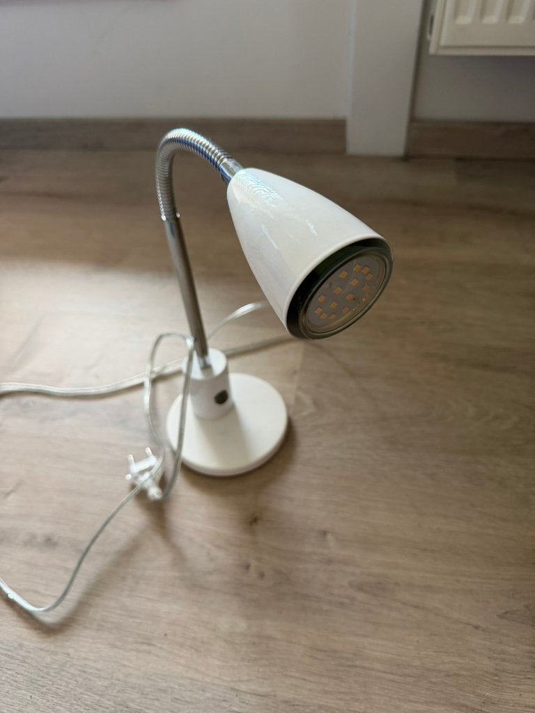 LED Bureaulamp – Flexibele Hals – Werkt Perfect, Ophalen, Gebruikt, Metaal, Modern